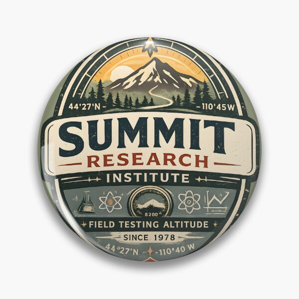 Item preview, Summit Research Institute Vintage Outdoor Badge designed and sold by Lizavelle.