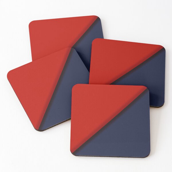 Item preview, Minimalist Red and Navy Blue Diagonal Split designed and sold by pluielegere.