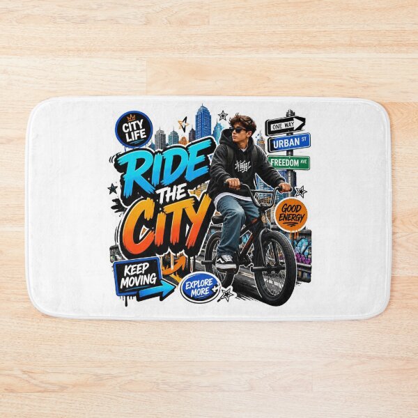 Item preview, RIDE THE CITY Urban Graffiti PNG Sticker | Street Cycling Art | Colorful Bike Lover Vinyl Decal | Modern City Adventure Design designed and sold by Stylestickers55.