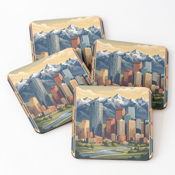 Item preview, Calgary Canada Vintage Travel Poster – Gateway to the Canadian Rockies designed and sold by Bomax121.