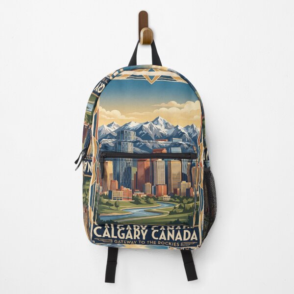 Item preview, Calgary Canada Vintage Travel Poster – Gateway to the Canadian Rockies designed and sold by Bomax121.