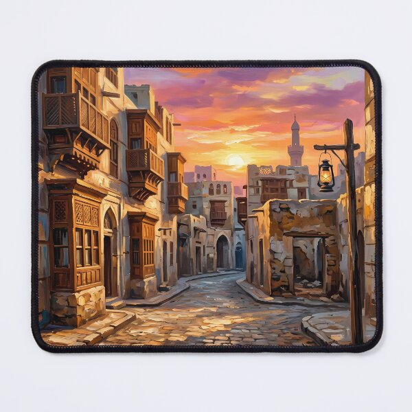 Item preview, Arabian Old Town at Sunset – Middle Eastern Street Art designed and sold by SamiOmar94.