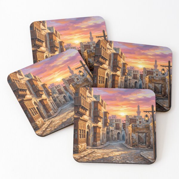 Item preview, Arabian Old Town at Sunset – Middle Eastern Street Art designed and sold by SamiOmar94.