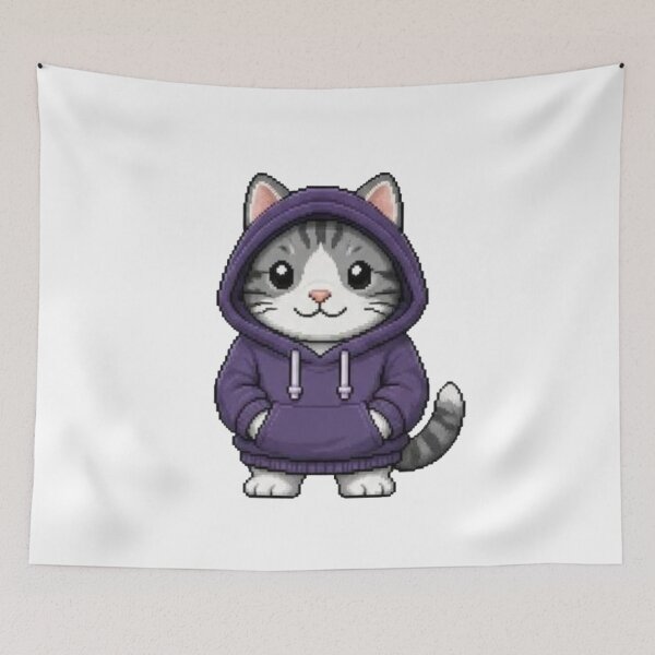 Item preview, Pixel Hoodie Cat – Gamer Pixel Retro Style designed and sold by Icareis-Studios.