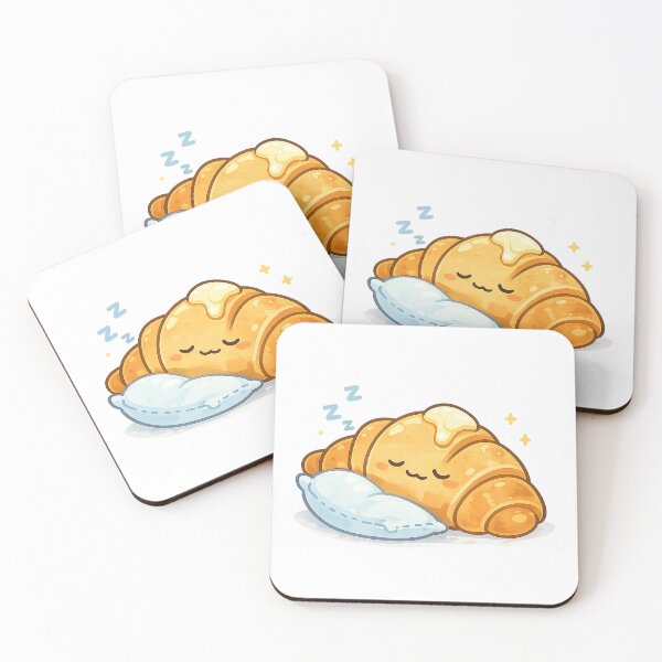 Item preview, Sleepy Croissant Kawaii Sticker | Cute Cozy Bakery Pastry Illustration designed and sold by Sara-Ai.