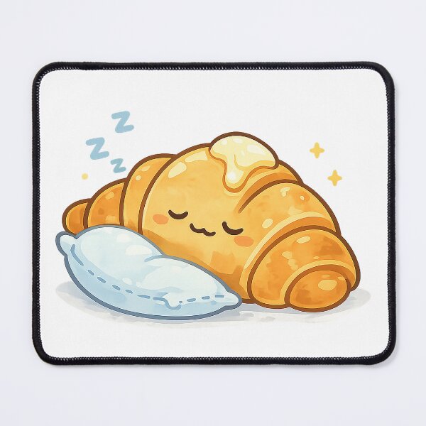 Item preview, Sleepy Croissant Kawaii Sticker | Cute Cozy Bakery Pastry Illustration designed and sold by Sara-Ai.