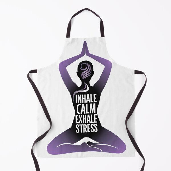 Item preview, Inhale Calm Exhale Stress Purple Yoga Silhouette for Calm Mind designed and sold by 108stillness.