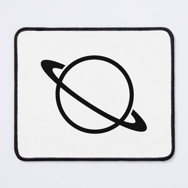 Item preview, Minimalist Black Saturn Ringed Planet Silhouette Graphic designed and sold by pattern-archive.
