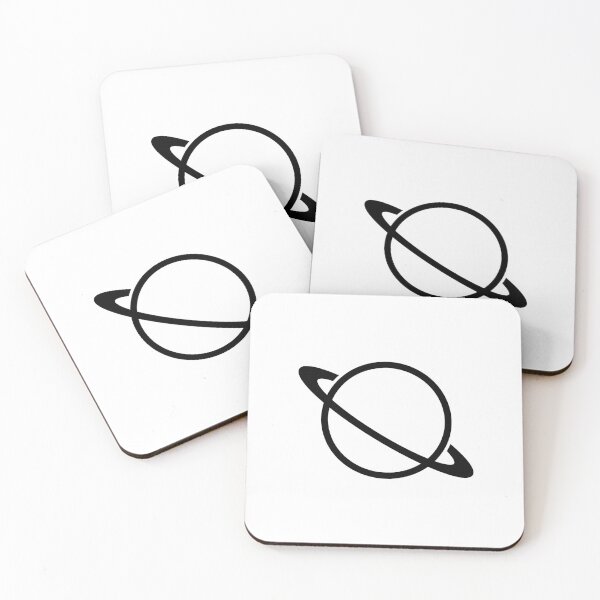 Item preview, Minimalist Black Saturn Ringed Planet Silhouette Graphic designed and sold by pattern-archive.
