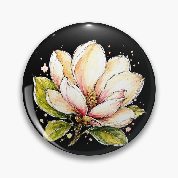 Item preview, Magnolia Watercolor Art – Elegant Botanical Floral Illustration designed and sold by ColorSplash123.