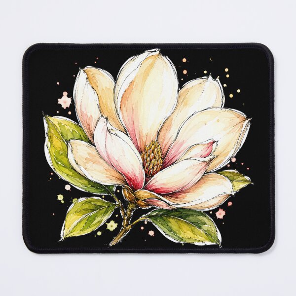 Item preview, Magnolia Watercolor Art – Elegant Botanical Floral Illustration designed and sold by ColorSplash123.