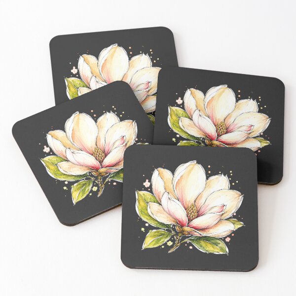 Item preview, Magnolia Watercolor Art – Elegant Botanical Floral Illustration designed and sold by ColorSplash123.