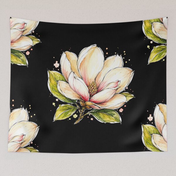 Item preview, Magnolia Watercolor Art – Elegant Botanical Floral Illustration designed and sold by ColorSplash123.