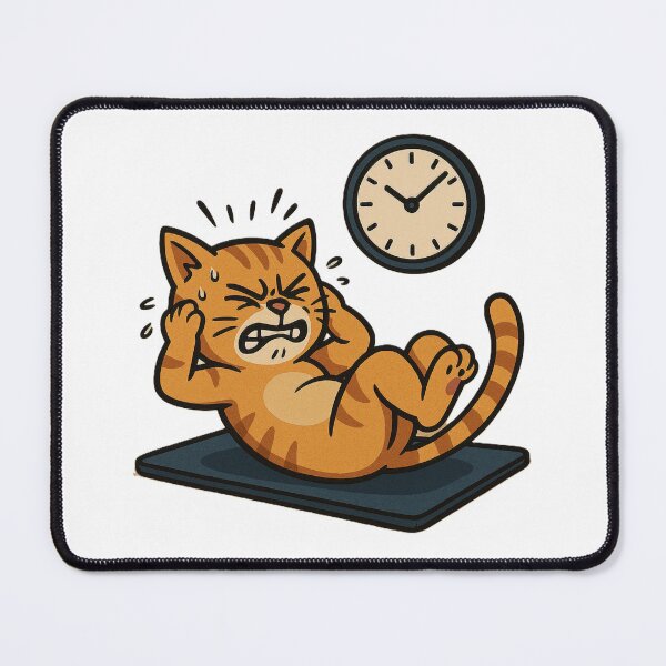 Item preview, Cat Crunch Time Funny Gym Cat – Abs Cat Lover Fitness Design, Funny Workout Gift designed and sold by AYACHI90.