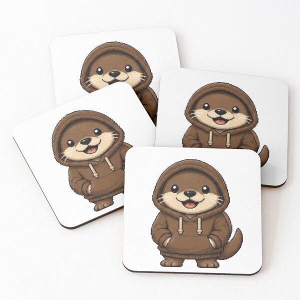 Item preview, Pixel Hoodie Otter – Cozy Retro Pixel Style designed and sold by Icareis-Studios.