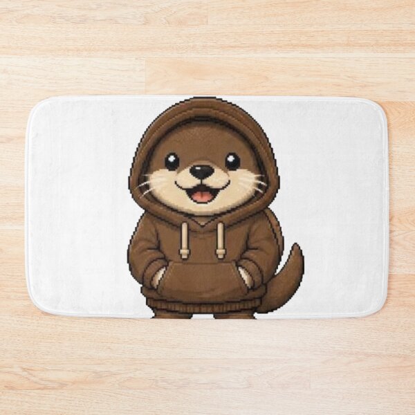 Item preview, Pixel Hoodie Otter – Cozy Retro Pixel Style designed and sold by Icareis-Studios.