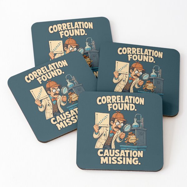 Item preview, Correlation Found, Causation Missing – Funny Statistics Design designed and sold by Little Chookcha.