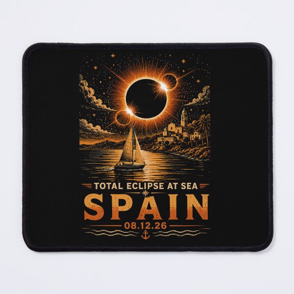Item preview, Total Eclipse At Sea Spain 08.12.2026 - Cruise Ship Totality Art designed and sold by DreamPup.
