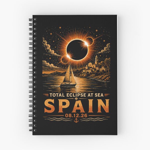 Item preview, Total Eclipse At Sea Spain 08.12.2026 - Cruise Ship Totality Art designed and sold by DreamPup.