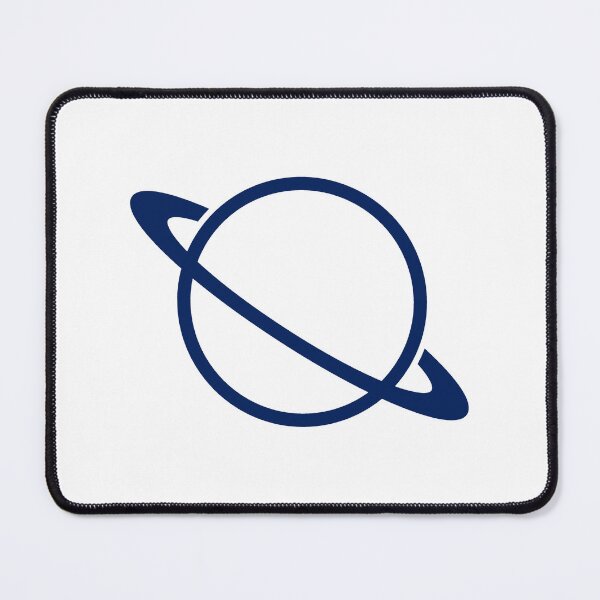 Item preview, Minimalist Navy Blue Saturn Ringed Planet Silhouette Graphic designed and sold by pattern-archive.