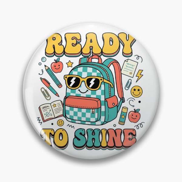 Item preview, Ready to Shine Backpack | Cute Checkerboard School Graphic Tee | Y2K Kawaii Back to School Shirt designed and sold by QueenStore-USA.