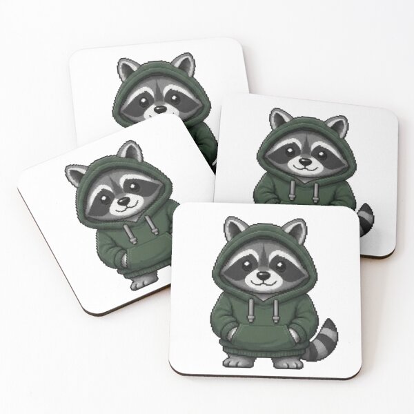 Item preview, Pixel Hoodie Raccoon – Retro Pixel Gamer Style designed and sold by Icareis-Studios.