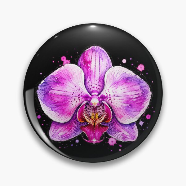 Artikelvorschau, Orchideen-Aquarellkunst – Elegante botanische Blumenillustration entworfen und verkauft von ColorSplash123.