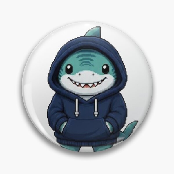 Item preview, Pixel Hoodie Shark – Retro Pixel Gamer Style designed and sold by Icareis-Studios.