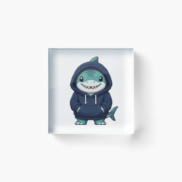 Item preview, Pixel Hoodie Shark – Retro Pixel Gamer Style designed and sold by Icareis-Studios.