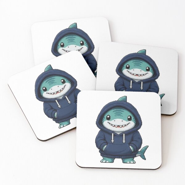 Item preview, Pixel Hoodie Shark – Retro Pixel Gamer Style designed and sold by Icareis-Studios.