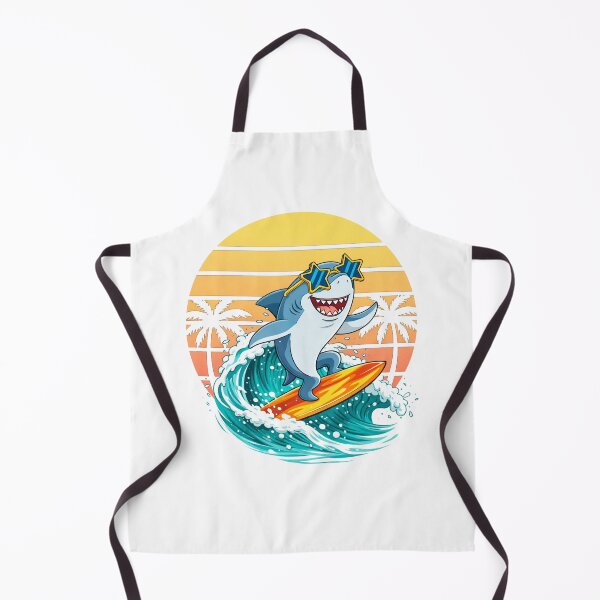 Item preview, Happy Shark Surfing Beach Vacation Fun Summer Ocean Design designed and sold by GetGoodFit.