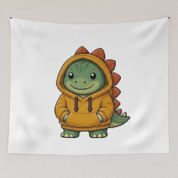 Item preview, Pixel Hoodie Stegosaurus – Retro Pixel Dino Style designed and sold by Icareis-Studios.