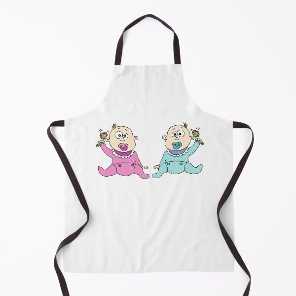 Item preview, Cute Twin Baby Shower Sticker | Baby Boy and Girl Twins Kawaii Cartoon designed and sold by MyxaART.
