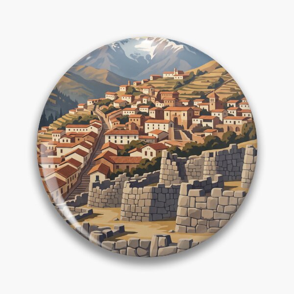 Item preview, Cusco Peru Vintage Travel Poster – Sacsayhuamán Inca Ruins Art designed and sold by Bomax121.