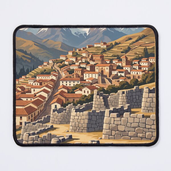 Item preview, Cusco Peru Vintage Travel Poster – Sacsayhuamán Inca Ruins Art designed and sold by Bomax121.