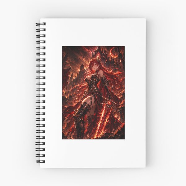 Item preview, Seraphine | Crimson Empress – Dark Fantasy Warrior Queen Art Print | Anime Girl designed and sold by PirateFlameArt.