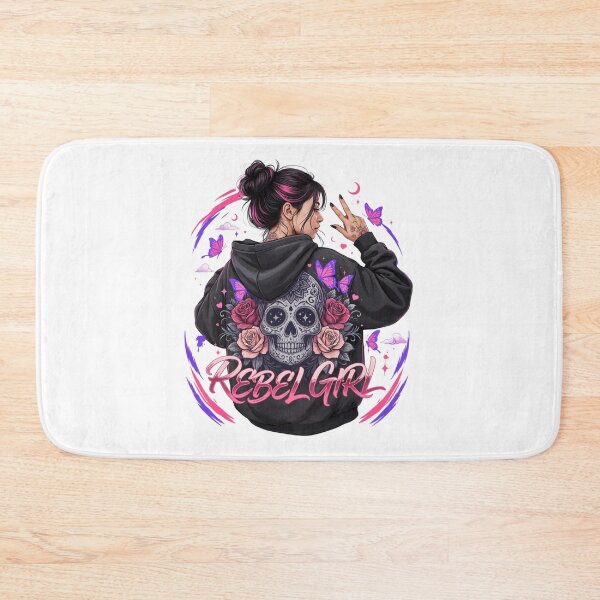 Item preview, Rebel Girl Gothic Skull T-Shirt – Alternative Coquette Hoodie Design for Tattoo Lovers, Biker Girls & Halloween Fashion designed and sold by GemBob Creations.