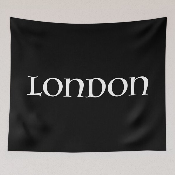 Item preview, London old medieval style text (White) designed and sold by STUDIO-72.