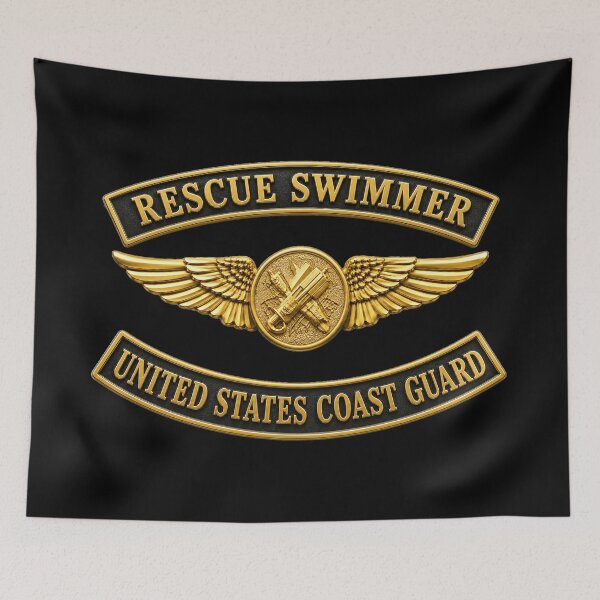 Item preview, USCG - Aviation Rescue Swimmer w txt - 3D - Enhanced designed and sold by Military Insignia Products.