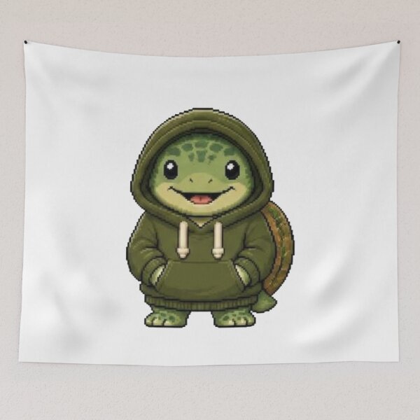 Item preview, Pixel Hoodie Turtle – Retro Pixel Gamer Style designed and sold by Icareis-Studios.