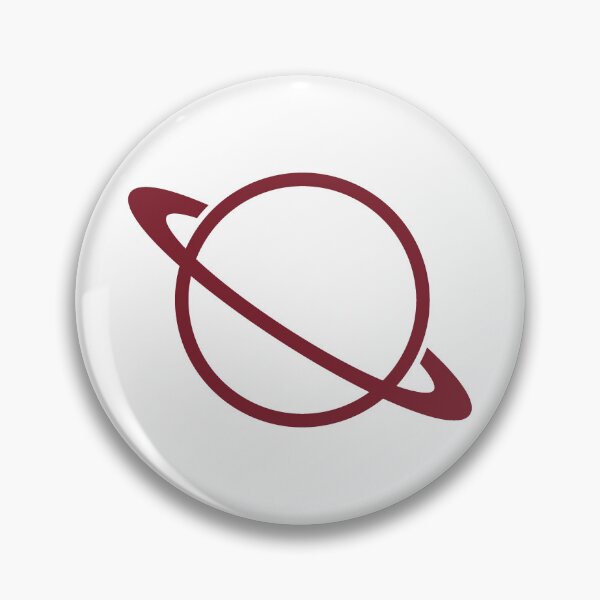 Artikelvorschau, Minimalistische burgunderrote Saturn-Silhouette mit Ringen entworfen und verkauft von pattern-archive.