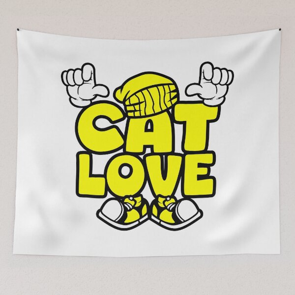 Item preview, CAT LOVE - PETS Cartoon Character Bold Retro designed and sold by NFTWords.