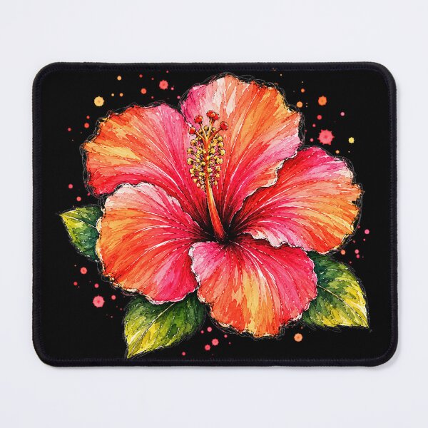 Item preview, Hibiscus Watercolor Art – Tropical Botanical Floral Illustration designed and sold by ColorSplash123.