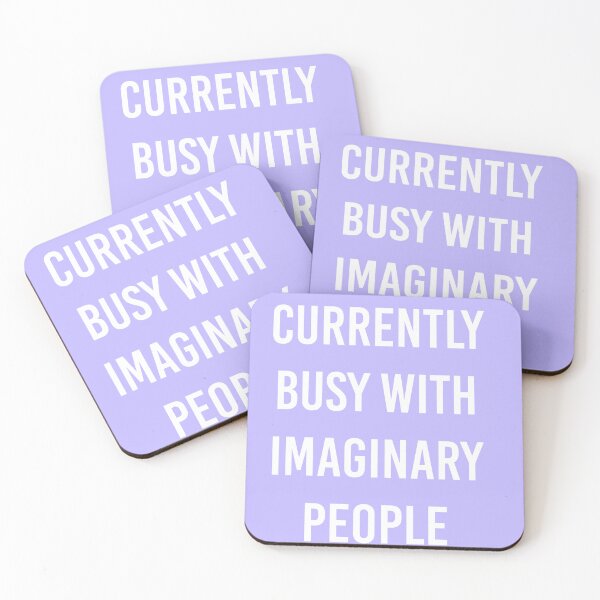 Item preview, Currently busy with imaginary people funny reader quote/ book lovers introvert humor  designed and sold by Creations by lyne.
