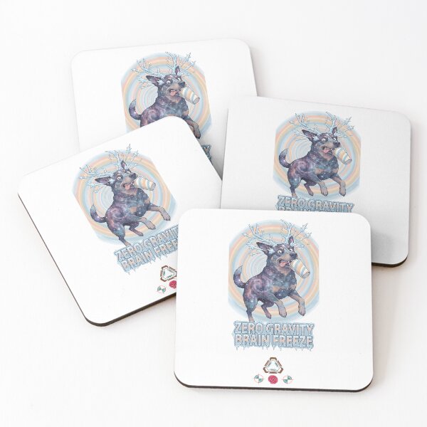 Item preview, Zero Gravity Brain Freeze - Space Dog with Icy Antlers designed and sold by Whimsy Trail Co.