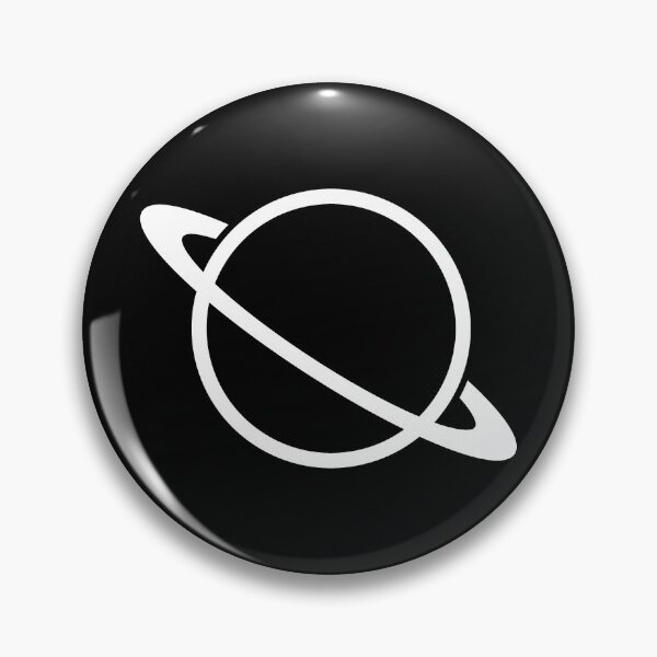 Item preview, Minimalist White Saturn Ringed Planet Silhouette Graphic designed and sold by pattern-archive.
