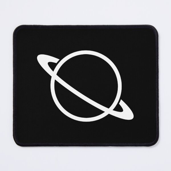 Item preview, Minimalist White Saturn Ringed Planet Silhouette Graphic designed and sold by pattern-archive.