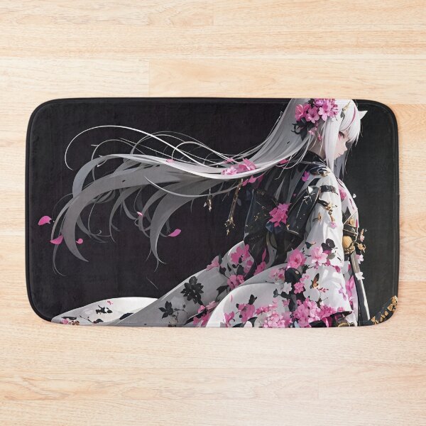 Item preview, Elegant Sakura Fox Spirit Samurai – White Kimono Anime Fantasy Warrior Art designed and sold by Dyan4.
