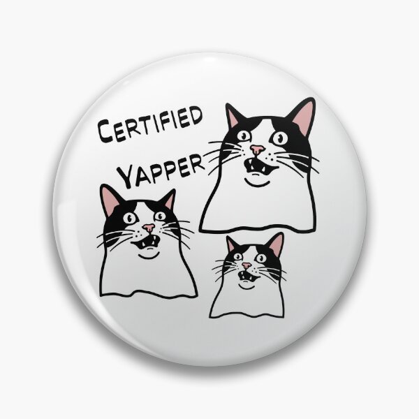 Item preview, Meme divertido de gato esmoquin "Yapper certificado" designed and sold by Blupunk.