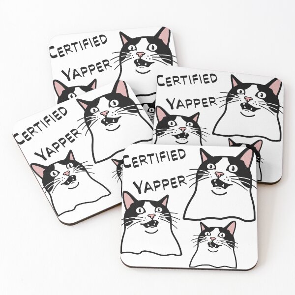 Item preview, Certified Yapper Funny Tuxedo Cat Meme designed and sold by Blupunk.